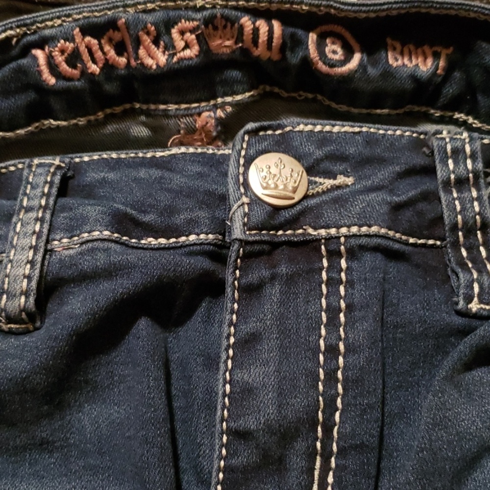 Rebel Jeweled,  Embroidered Jeans - Picture 3 of 5